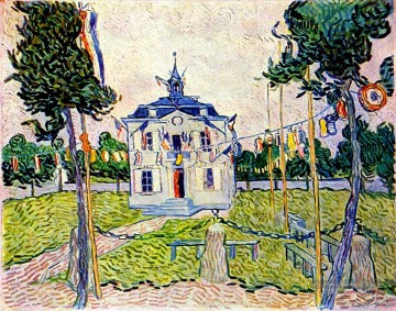 Mairie d’Auvers le 14 juillet 1890 Vincent van Gogh Peinture à l'huile